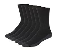 Hanes B&t Comforttop - Calcetines casuales para hombre, color blanco, Negro, 6-12
