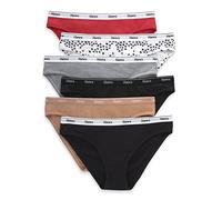 Hanes Bragas de bikini originales para mujer, ropa interior de algodón elástico, colores variados, paquete de 6, Mezcla de colores básica, M
