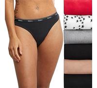 Hanes Bragas Originales para Mujer, Ropa Interior de algodón elástico Transpirable, Surtidos, Paquete de 6, Mezcla de Colores básicos., S