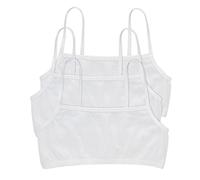 Hanes Bralette de algodón para Mujer, Paquete de 3, Paquete de 3- Blanco, Small