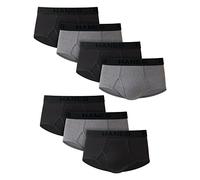 Hanes Ultimate Men's 7-Pack Full-Cut Briefs - Colors May Vary, Black/Grey, Medium