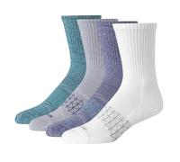 Hanes Calcetines acolchados Absolute Active para hombre, absorben la humedad, puntera sin costuras, paquete de 4, Surtido de marga azul y gris, 6-12