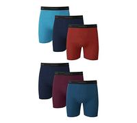 Hanes Calzoncillos tipo bóxer para hombre, Cool Dri, ropa interior que absorbe la humedad, algodón que no se monta para hombres, paquetes múltiples disponibles, Paquete de 6 - teñido surtido, Large