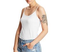 Hanes Cami with Built-in Shelf Bra, Stretch Cotton Camisole, Adjustable Straps Camisa, Blanco, L para Mujer