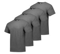 Hanes Essentials - Camiseta de algodón con Cuello Redondo para Hombre, Paquete de 4 o 6 Unidades Disponibles Camisa, Charcoal Heather-Pack de 4, XL