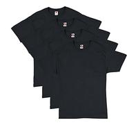 Hanes Camiseta Comfortsoft para hombre, Negro, Paquete de 4, M