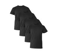 Hanes Camiseta Interior de algodón elástico con Cuello Redondo para Hombre, Ajuste cómodo, Paquete de 4, Negro - 4 Paquetes, Small