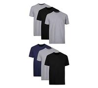 Hanes Camiseta interior suave sin etiqueta para hombre, varios paquetes y colores, Paquete de 6 - Negro/Gris Surtido, Medium