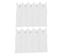 Hanes Camiseta sin Mangas Blanca para Hombre, Paquete de 10 Unidades, Las Mejores Camisetas sin Mangas de algodón, se Mantienen metidas, Blanco, Small