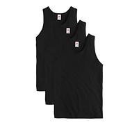 Hanes Camiseta sin Mangas Essentials para Hombre, de algodón de Peso Medio, Camisas sin Mangas, Paquete de 3, Negro, Medium