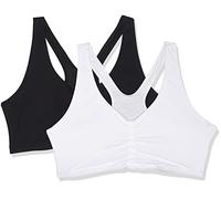 Hanes ComfortFlex Fit® - Sujetador ComfortBlend estilo deportivo para mujer multicolor negro/blanco M