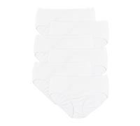 Hanes Cool Comfort Cotton Brief 6-Pack Ropa Interior, Blanco, XXL para Mujer