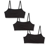 Hanes Cropped Bralette, Breathable Pullover Bra, Crop Top, Solid Or Assorted, 3-Pack Sujetador, Opaco, Negro/Negro/Negro, XXL (Pack de 3) para Mujer