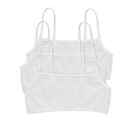 Hanes Cropped Bralette, Breathable Pullover Bra, Crop Top, Solid Or Assorted, 3-Pack Sujetador, Opaco, White-3 Pack, L (Pack de 3) para Mujer