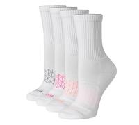 Hanes Cushioned, Absolute Active Crew Socks for Women, Seamless Toe, 4-Pairs Calcetines, Blanco, 4-8 (Pack de 4) para Mujer