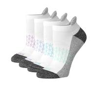 Hanes Cushioned Tab, Absolute Active No Show Socks for Women, 4-Pairs Calcetines, Blanco, 4-8 (Pack de 4) para Mujer