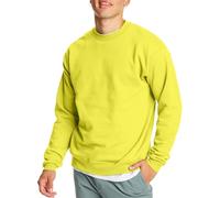 Hanes Ecosmart Fleece, Pullover Crewneck-Sweatshirt, 1 Or 2 Pack Sudadera, Verde Seguridad, XXXL para Hombre