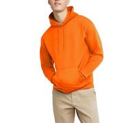 Hanes Ecosmart Hoodie, Midweight Fleece, Pullover Hooded Sweatshirt for Men Sudadera con Capucha, Opaco, Naranja de Seguridad, XL para Hombre