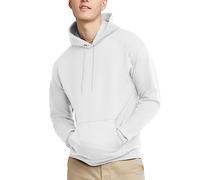 Hanes Ecosmart Hoodie, Midweight Fleece, Pullover Hooded Sweatshirt for Men Sudadera con Capucha, Opaco, Blanco, XL para Hombre