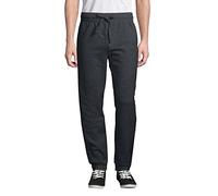 Hanes Ecosmart - Pantalones deportivos para hombre, de forro polar, de peso medio, 77 cm, Gris Carbón jaspeado, Large