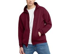 Hanes up, Ecosmart Fleece Full-Zip Hoodie For Men, Hooded Sweatshirt Sudadera con Capucha, Opaco, marrón castaño, M (Pack de 100) para Hombre