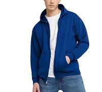 Hanes Ecosmart - Sudadera con Capucha y Cremallera Completa para Hombre con Forro Polar, Azul Real Profundo, X-Large