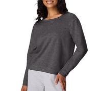 Hanes Sudadera Ecosmart forro polar cuello redondo con V para mujer Pizarra Combinado XXL