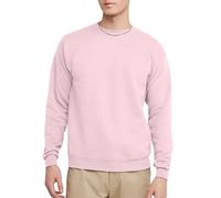 Hanes EcoSmart - Sudadera de forro polar con cuello redondo para hombre, sudadera de forro polar de mezcla de algod n, sudadera de forro polar de felpa, Rosa p lido, Large