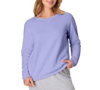 Hanes Ecosmart - Sudadera de Forro Polar con Muesca en V y Cuello Redondo para Mujer, Azul Peri, S