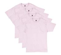 Hanes Essentials-Camiseta de Manga Corta (4 Unidades) Camisa, Rosa Pálido 4pcs, L (Pack de 4) para Hombre