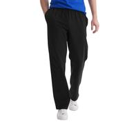 Hanes Essentials Pantalones Deportivos de algodón para Hombre, con Bolsillos, 83 cm, Negro -, X-Large