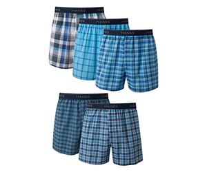 Hanes, FreshIQ - Calzoncillos Tipo bóxer para Hombre, sin Etiqueta, con diseño de tartán y elástico Visible (Paquete de 5) Surtido Grande