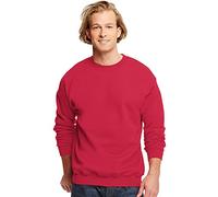 Hanes Hombres 10 oz Ultimate Cotton 90/10 Fleece Crew (F260) - rojo - Medium