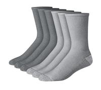 Hanes MAX Cushioned Crew Socks, Moisture-Wicking with Odor Control, Multi-Pack Calcetines, Gris/carbón, Paquete de 6, 6-12 Hombre
