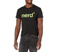 Hanes Men’s Short Sleeve Graphic T-Shirt Collection Camiseta, Nerd Squared Negro, XL para Hombre