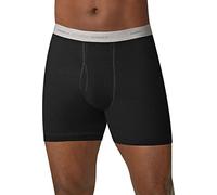 Hanes Men's 5-Pack FreshIQ Boxer with ComfortFlex Waistband Brief, Black/Grey,