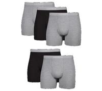 Hanes Men's 5-Pack FreshIQ Boxer with ComfortFlex Waistband Brief, Black/Grey,