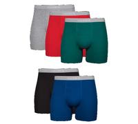 Hanes Men's 5-Pack FreshIQ Exposed Waistband Boxer Briefs, Assorted, Large