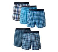 Hanes Men's 5-Pack FreshIQ Tagless, Tartan Boxer with Exposed