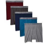Hanes Mens Classics Assorted Dyed Boxer Briefs P5 (76925A) -Assorted -M -5PK