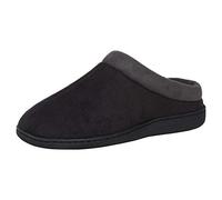 Hanes Men's Comfort Memory Foam Slip on Clog House Shoes with Indoor/Outdoor Anti-Skid Sole (Black, Size Small)
