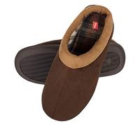 Hanes Men's Comfort Memory Foam Slip on Clog House Shoes with Indoor/Outdoor Anti-Skid Sole (Brown, Size Medium)