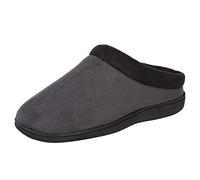 Hanes Men's Comfort Memory Foam Slip on Clog House Shoes with Indoor/Outdoor Anti-Skid Sole (Grey, Size Small)