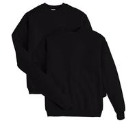 Hanes Sudadera EcoSmart de felpa para hombre Negra XL Pack de 2