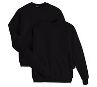 Hanes Men's EcoSmart Fleece Sweatshirt, Black, X-Large (Pack of 2)