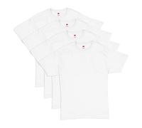 Hanes Mens Essentials - Paquete de Camisetas de algodón con Cuello Redondo para Hombre, Paquete de 4 o 6 Unidades Disponibles, Blanco - 4 Paquetes, Medium