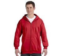 Hanes Men's Full Zip Ultimate Heavyweight Fleece Hoodie, Deep Red, X-Large