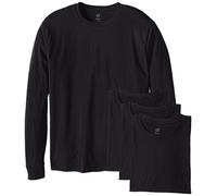 Hanes Mens Long-Sleeve T-Shirt 4-Pack (O5286) -Black -XL -4PK
