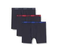 Hanes Men's Moves Performance Boxer Brief, Total Support Pouch, Regular/Trunk/Long Leg, 3-Pack, 6", Black