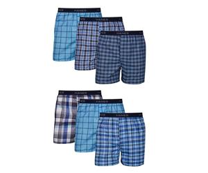 Hanes Men's Plus Size Woven Boxers, 6 Pack, Tartan Plaid, 2X Large